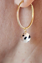 Charger l'image dans la galerie, Boucles d'oreilles Chloé JASPE DALMATIEN - Protection / Bonheur