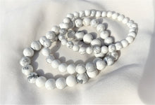 Charger l'image dans la galerie, trois bracelets howlite calme serenite 10mm 8mm 6mm