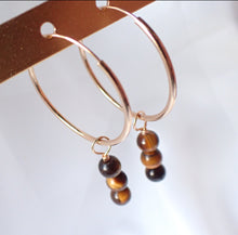 Charger l'image dans la galerie, Boucles d'oreilles Léa - Oeil de Tigre