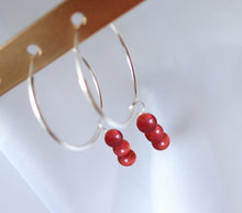 Charger l'image dans la galerie, Boucles d'oreilles Léa - Jaspe Rouge