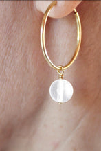 Charger l'image dans la galerie, Boucles d'oreilles Chloé QUARTZ CRISTAL DE ROCHE - Équilibre / Harmonie