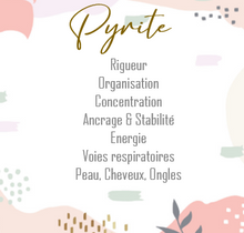 Charger l'image dans la galerie, les vertus de la pyrite rigueur organisation energie