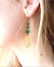 Charger l'image dans la galerie, Boucles d'oreilles Zoé AVENTURINE - Calme / Tranquillité
