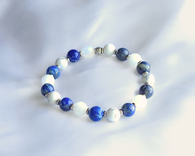 Charger l'image dans la galerie, Bracelet Anti-Stress - Lapis Lazuli, Howlite et Pierre de Lune
