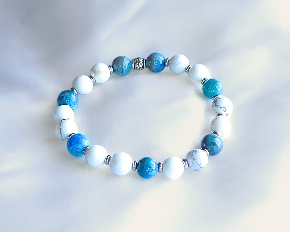 Bracelet Perte de Poids - Apatite, Howlite et Magnésite