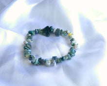 Charger l'image dans la galerie, Bracelet baroque en Agate Mousse – Pierres naturelles pour la connexion à la nature, le calme intérieur et le renouveau émotionnel
