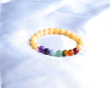 Charger l&#39;image dans la galerie, bracelet-harmonie-sacree-7-chakras-jade-jaune-equilibre-lumiere-abondance
