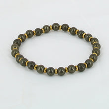 Charger l'image dans la galerie, bracelet pyrite separateurs dores
