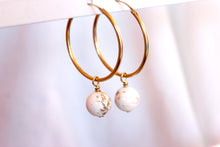 Charger l'image dans la galerie, Boucles d'oreilles Chloé MAGNESITE- Calme / Sérénité
