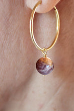 Charger l'image dans la galerie, Boucles d'oreilles Chloé PIERRE DE SOLEIL - Chance / Force vitale

