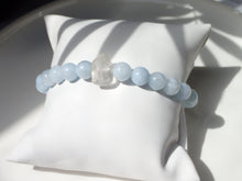 Charger l'image dans la galerie, Bracelet Aigue-Marine et Cristal de Roche - Lithothérapie, Sérénité et Clarté Mademoiselle Moana
