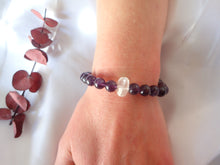 Charger l&#39;image dans la galerie, Bracelet Améthyste et Cristal de Roche - Lithothérapie, Sérénité et Équilibre
