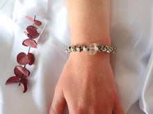 Charger l'image dans la galerie, Bracelet Jaspe Dalmatien et Cristal de Roche - Lithothérapie, Équilibre et Énergie Positive

