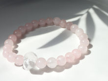 Charger l'image dans la galerie, Bracelet Quartz Rose et Cristal de Roche Amour et Sérénité
