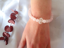 Charger l'image dans la galerie, Bracelet Quartz Rose et Cristal de Roche Amour et Sérénité Amplificateur
