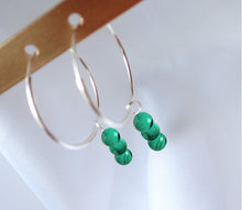 Charger l'image dans la galerie, Boucles d'oreilles Léa - Malachite
