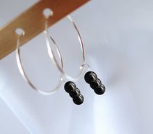 Charger l'image dans la galerie, Boucles d'oreilles Léa - Obsidienne
