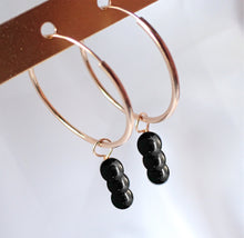 Charger l'image dans la galerie, Boucles d'oreilles Léa - Obsidienne
