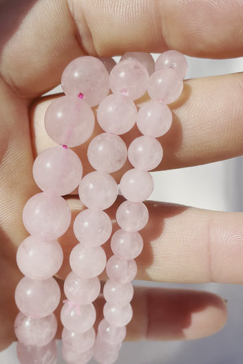 bracelet en quartz rose naturel video
