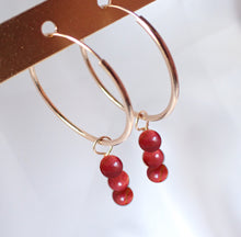Charger l'image dans la galerie, Boucles d'oreilles Léa - Jaspe Rouge
