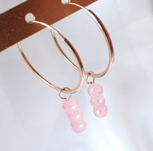 Charger l'image dans la galerie, Boucles d'oreilles Léa - Quartz Rose
