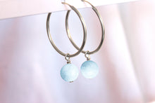 Charger l'image dans la galerie, Boucles d'oreilles Chloé AIGUE MARINE - Clarté / Communication

