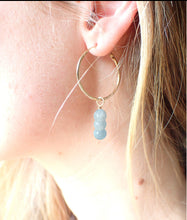 Charger l'image dans la galerie, Boucles d'oreilles Léa - Aigue Marine
