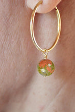 Charger l'image dans la galerie, Boucles d'oreilles Chloé UNAKITE - Equilibre / Amour
