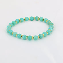 Charger l'image dans la galerie, bracelet amazonite separateur dores
