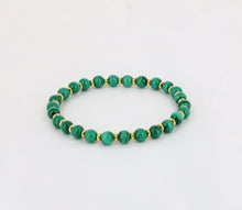 Charger l'image dans la galerie, bracelet malachite separateurs dores
